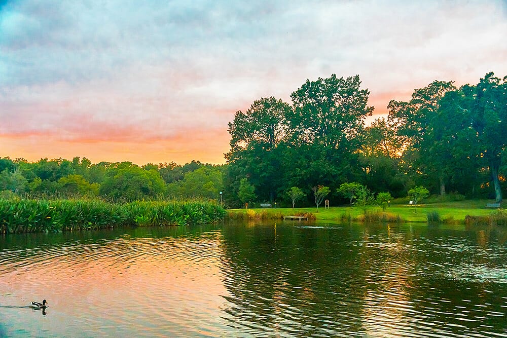 Sunset at Kirkwood Park St. Louis Image